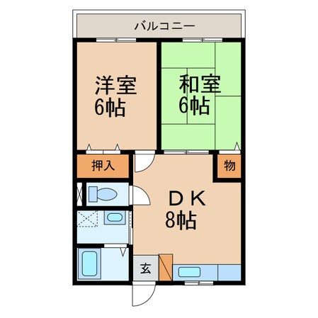 イーストハウスの物件間取画像